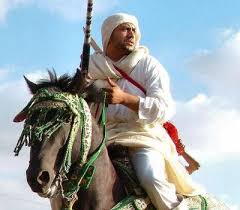 Cavallo barba durante "fantasia" in Marocco